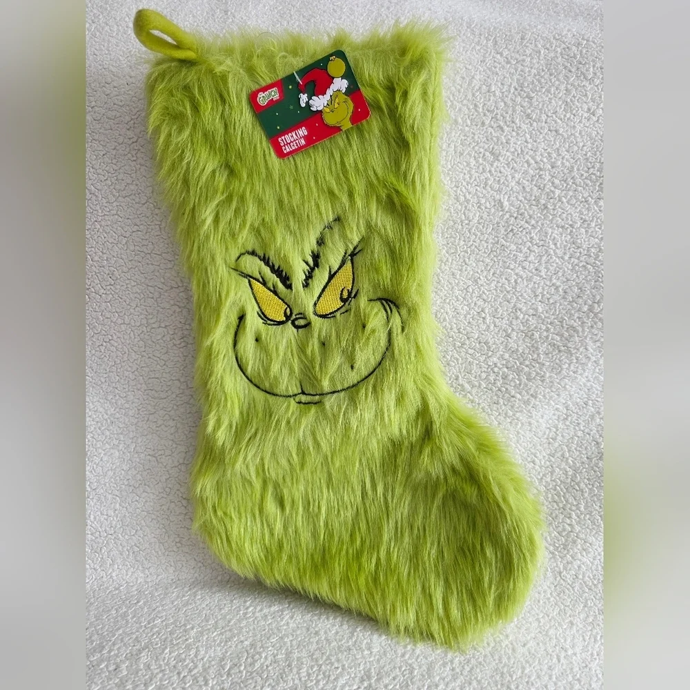 Dr. Seuss' How The Grinch Stole Christmas Furry Green Face 20